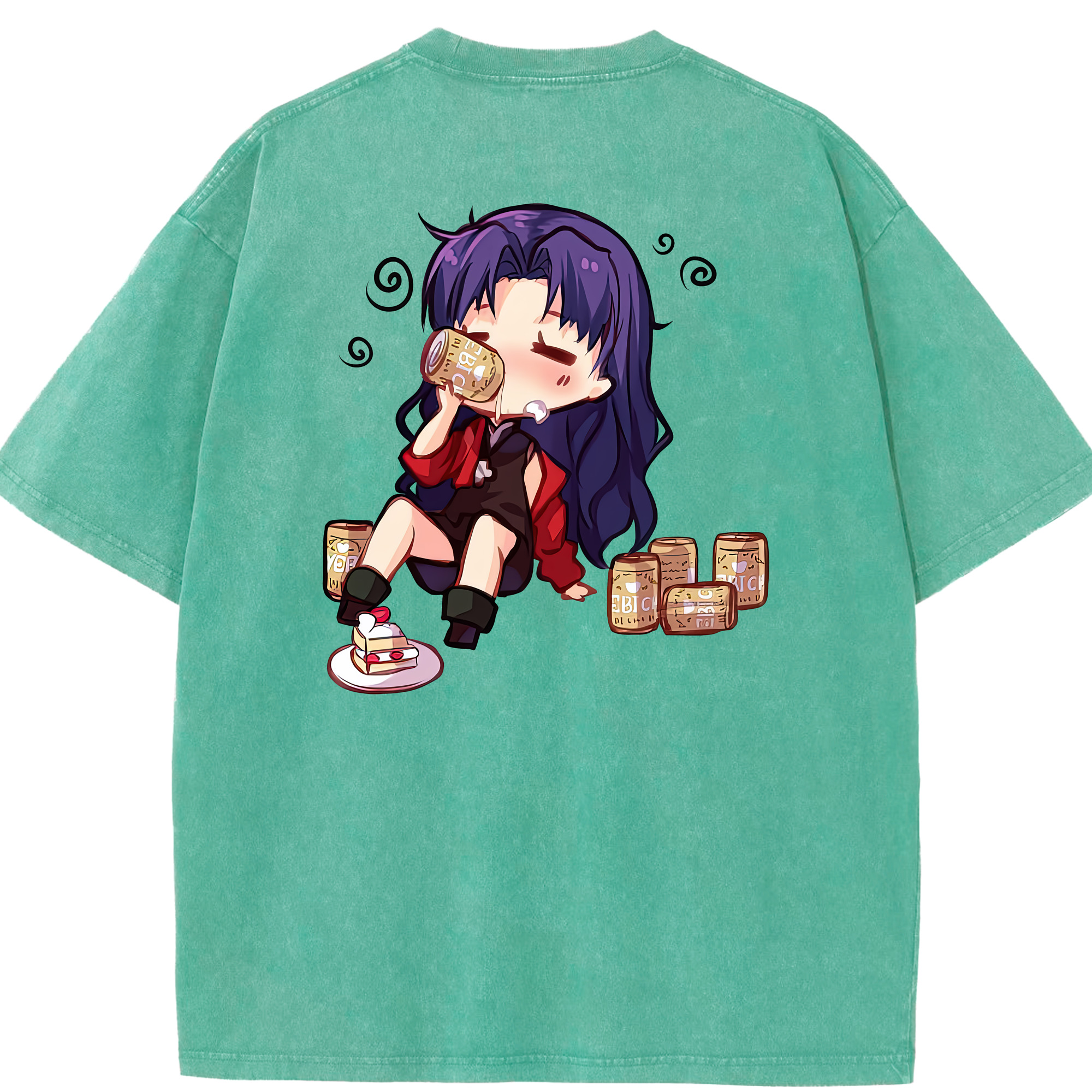 （画像用） EVA 新世紀エヴァンゲリオン 綿100% ヴィンテージ風 半袖Tシャツ（背面プリント）